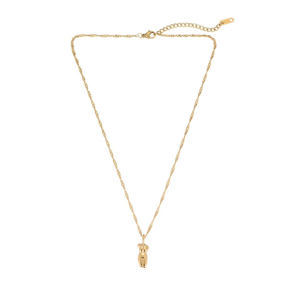 Sculpture Edelstahl Kette gold 1