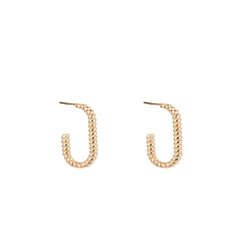 Twist Square Edelstahl Ohrringe gold